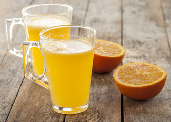 Freshly squeezed orange juice, close-up