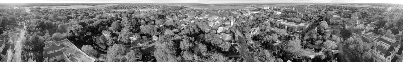 Aerial panoramic view of St Augustine, Florida