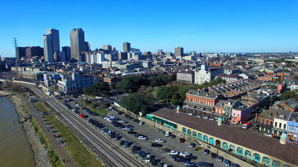 Fototapeta na wymiar New Orleans, aerial view on a beautiful sunny day