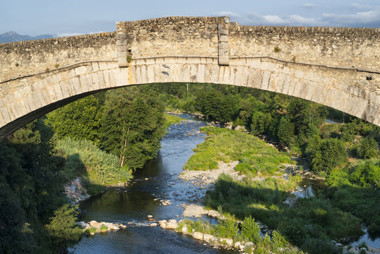 Ceret (Pyrenees, France): historic bridge
