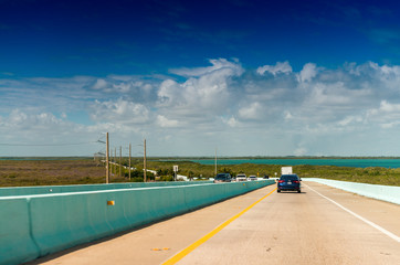 Road to Key West at dusk