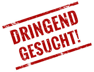 Dringend gesucht Stempel rot grunge