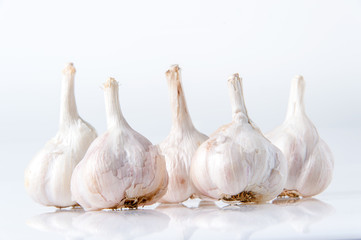 garlic isolated on white background
