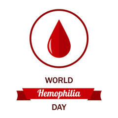 World hemophilia day. Vector Illustration. Medical card design.