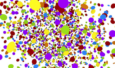 explosion of colorfull confetti isolated on white