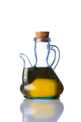 Rustical Bottle Cooking Oil isolated White