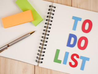 To do list on notebook 13