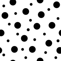 Circle geometric seamless pattern. Fashion graphic background design. Modern stylish abstract texture.Monochrome template for prints, textiles, wrapping, wallpaper, website etc. VECTOR illustration