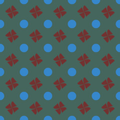 Flower geometric seamless pattern. Fashion graphic background design. Modern stylish abstract texture. Colorful template for prints, textiles, wrapping, wallpaper, website etc. VECTOR illustration