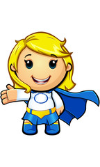 Blue And White Super Girl