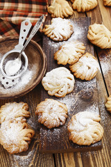 Cookies with powdered sugar