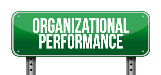 organizational performance road sign concept