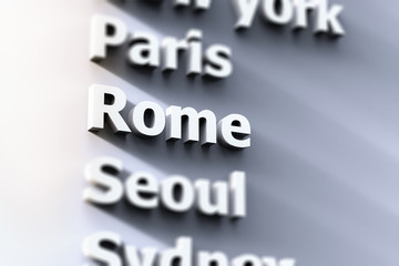 capital city focus on Rome