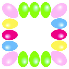 easter frame from color eggs