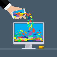 Mobile apps concept. 