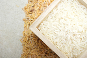 Raw rice grain