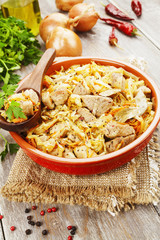 Stewed cabbage with meat