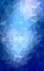 Dark blue polygonal design pattern, which consist of triangles and gradient in origami style.