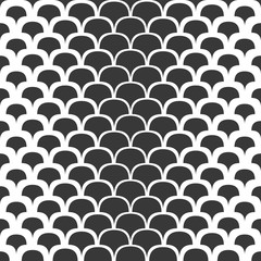 Obraz premium Seamless black and white shape pattern