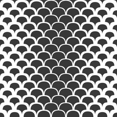 Seamless black and white shape pattern