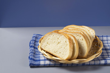 White bread in plate