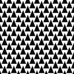 Repeating black and white vector triangle pattern
