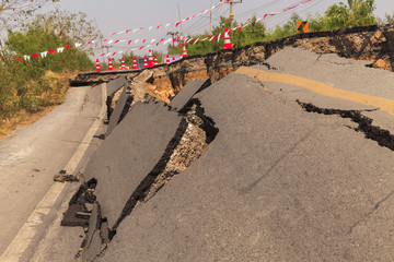 Cracked road