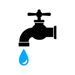 Faucet icon on white background