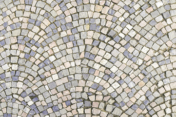 Mosaic stone pavement background texture