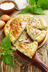 Pie with nettles