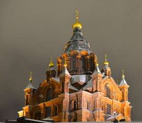 Uspensky Cathedral in Helsinki. Built 1868, it is largest Orthodox Cathedral in Western Europe