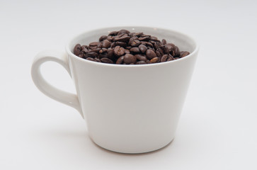 coffee beans in a mug