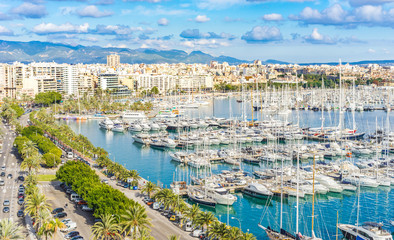 Panorama Palma Mallorca Hafen Küste © vulcanus