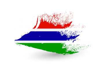 Hand drawn style flag of Gambia