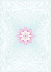 Guilloche vector background grid with rosette in centre