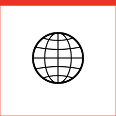 Globe vector icon 