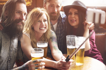 Crazy selfie in the pub