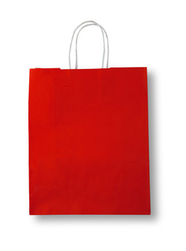 Red shopping bag.