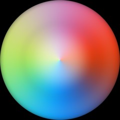 Spectrum color wheel on black background / illustration