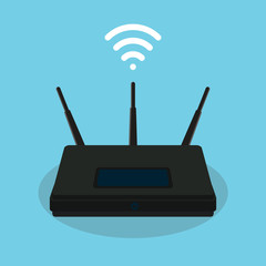 wifi singla router isolated object