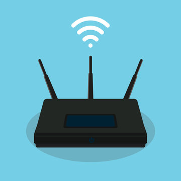 wifi singla router isolated object