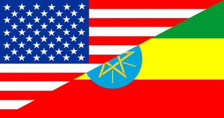 usa ethiopia half flag