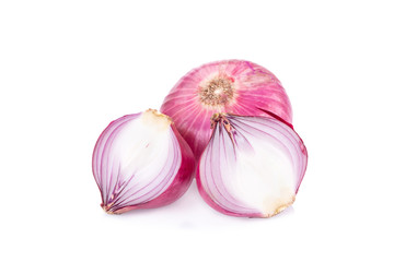 shallots isolated on white background