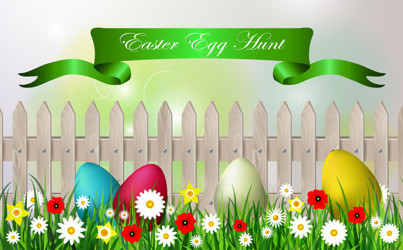 Easter egg hunt background