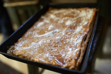 Sugar coated apple pie