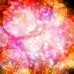 Very creative with colorful of  bokeh light