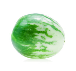Thai green eggplant on white background