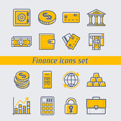 Finance icons set vector illustration eps10