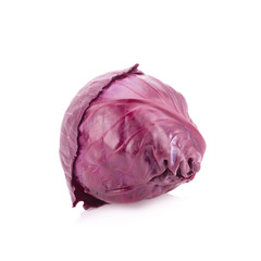 red cabbage isolated on white