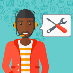 Operator of technical support.